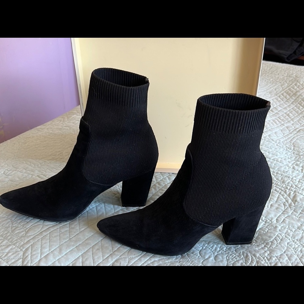 Steve Madden suede black boots, 8 M